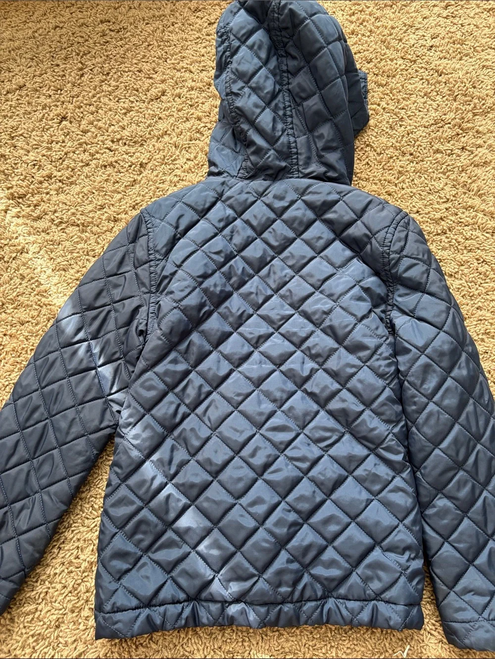The Children's Place Navy Quilted Hooded Puffer Jacket